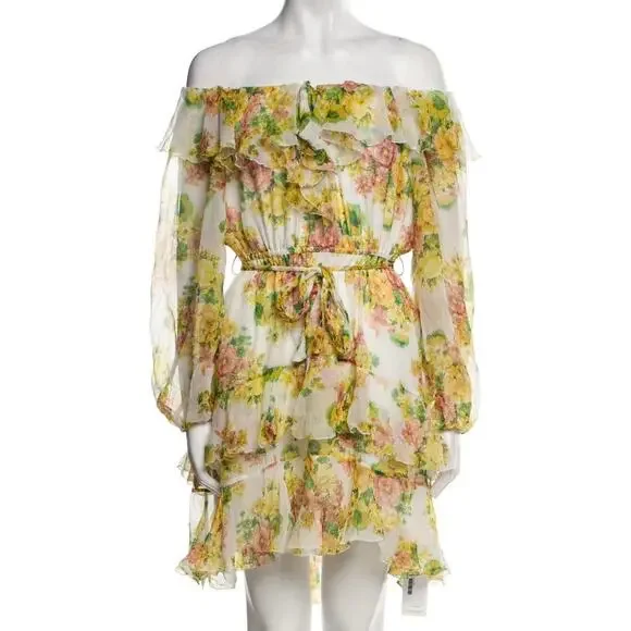 ❤️Zimmermann Off-The-Shoulder Silk Mini Dress❤️